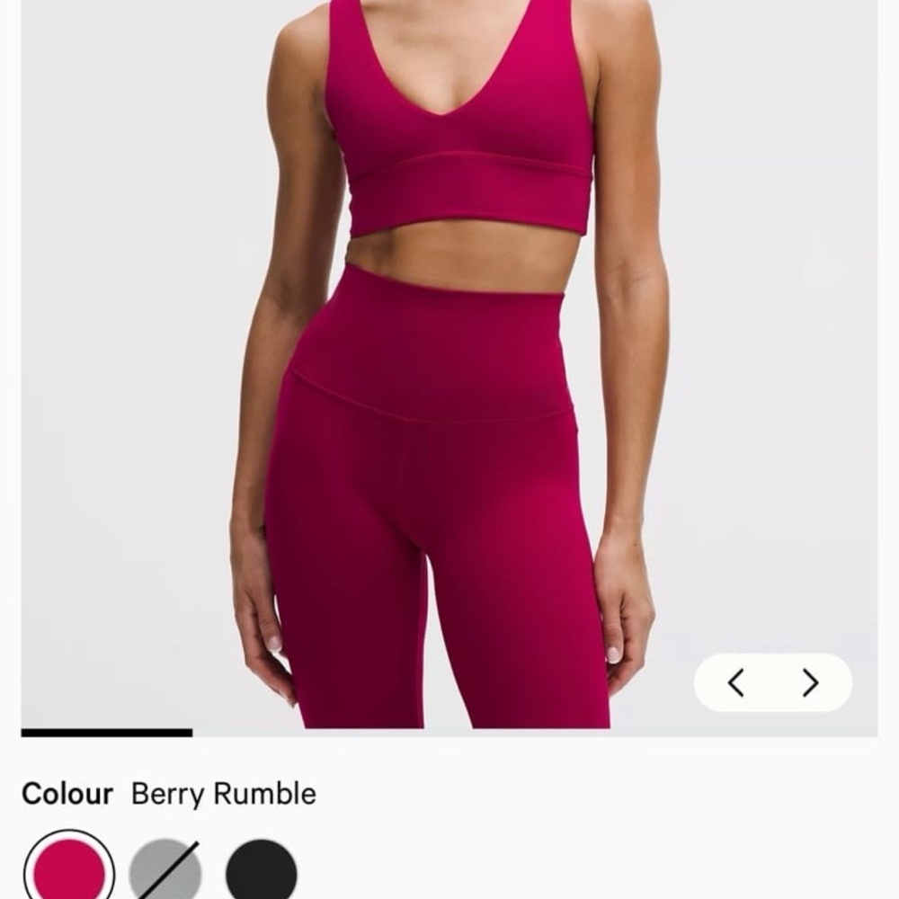 Lululemon Athletica Berry Rumble Sports Bra
